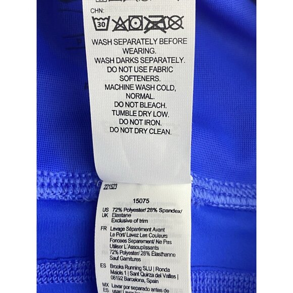 Brooks Women Size Small Method 5” Short Tights Bluetiful Wicking 4 Way Stretch - Picture 8 of 11